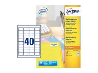 Etiket Avery L7654-100 45.7x25.4mm wit 4000 stuks - 1