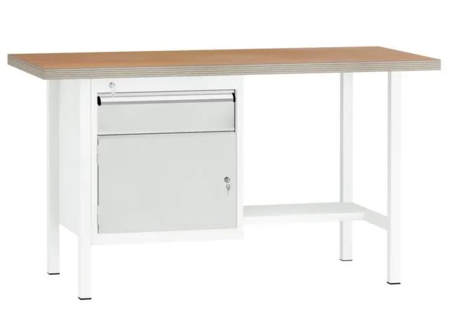 werkbank,HxBxD 840x1500x700mm,onderstel RAL5010,fronten RAL5010