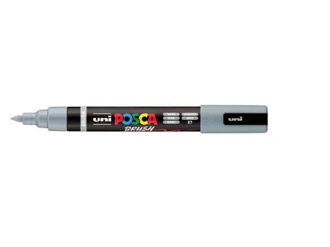 Paintmarker Uni POSCA PC-5BR brushpunt M grijs