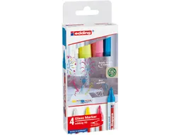 Viltstift edding 95 glasbord assorti incl wit