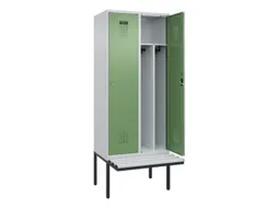 locker met bank,voor scheiding van kleding,HxBxD 2120x800x815mm,2vak