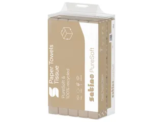 Handdoek PureSoft PT2 Z-vouw 2-laags 206x240mm 25x150vel natur 277530 - 4