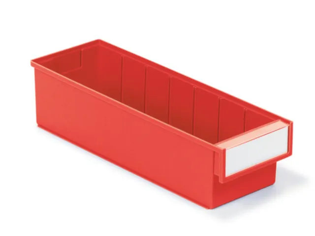 stellingbak,HxBxD 100x132x400mm,PP,rood