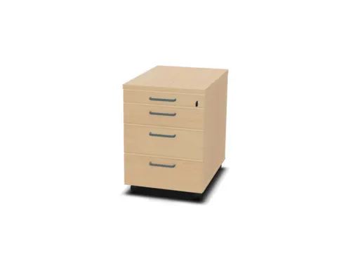 mobiel ladeblok,HxBxD 600x430x600mm,3lade(n),m. beugelgreep,NE-esdoorn