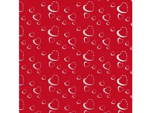 Geschenkpapier Silver Hearts 70 cm x 2 m