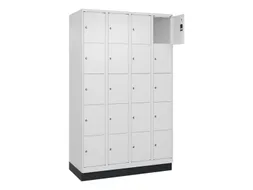 lockerkast,HxBxD 1950x1200x500mm,4x5vakken,vak B 300mm,cil.-slot