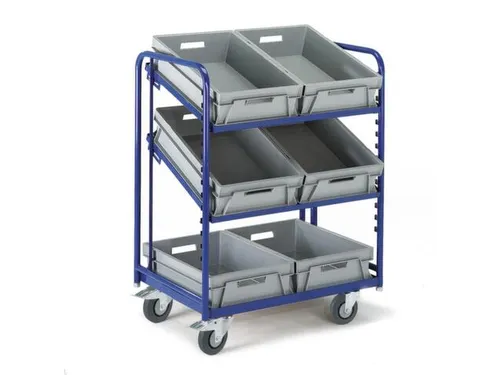 Bijzetwagen Euronorm Bakken 825x610mm Met 6 Eurobakken 200kg