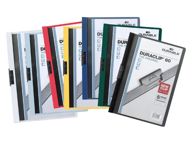 Klemmap Durable Duraclip A4 6mm 60 vellen blauw