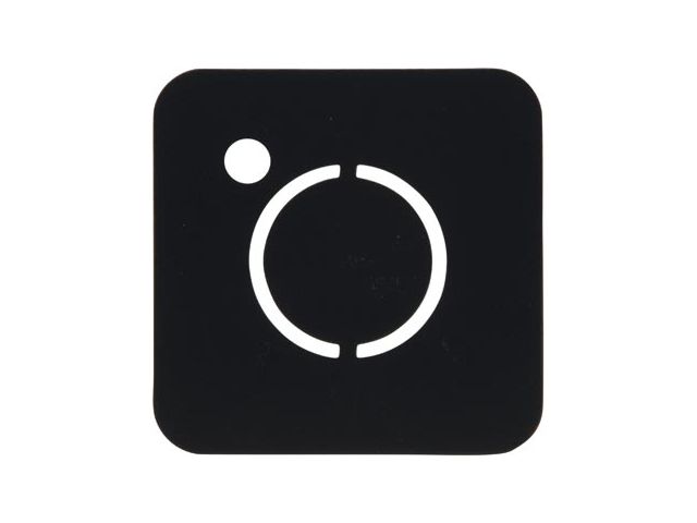 krijtbord zwart Silhouette Instagram, ft 30x50 cm | KrijtbordWinkel.be