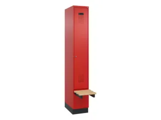 locker met bank,HxBxD 1950x300x815mm,1vak,vak B 300mm,cilinderslot - 2