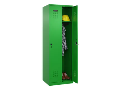 locker,HxBxD 1850x600x500mm,2vak,vak B 300mm,draaigrendel