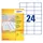 Etiket Avery DP247-100 70x37mm wit 2400stuks