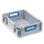 Euronorm-stapelbak 120x400x300mm Pp Wand/bodem Gesloten Grijs/blauw
