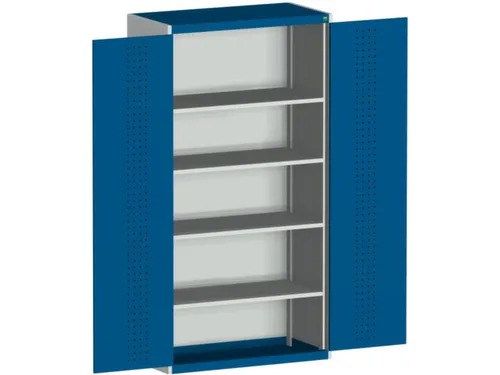 kast met geperforeerde platen,HxBxD 2000x1050x650mm,4xStalen bodem