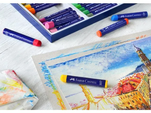 Oliepastels Faber-Castell Creative Studio etui a 12 stuks