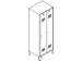 locker,HxBxD 1850x800x500mm,2vak,vak B 400mm,RAL7035,front RAL7016