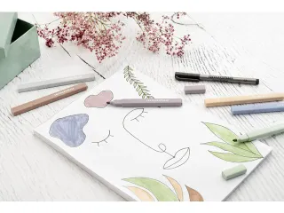 Markeerstift Eberhard Faber Pastel 6st. vierkant in etui - 10