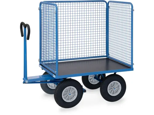 Handtrekwagen 6444P 750kg 1135x795mm draadgaas polyurethaan wielen