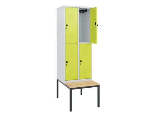 Dubbeldekse dekenkist,HxBxD 1950x600x815mm,2x2vak.,vak B 300mm