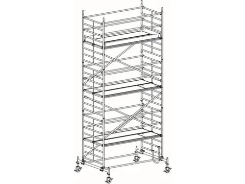 rolsteiger,reik H 7,6m,steiger H 6,82m,3platform(s),m. luik