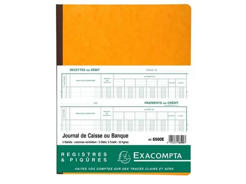 Boekhoudingsregister Kas- en/of bankboek