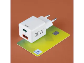 Oplader Hama USB-C/USB-A Mini PD 30W wit - 15