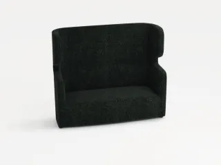sofa,2-zits,geluidabsorberend,stof antraciet,HxBxD 1330x1570x760mm - 2
