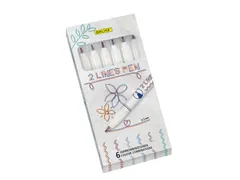 Fineliner Online 2-lijnen assorti doos à 6 stuks