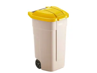 Mobiele container 100 Liter Beige Geel - 1