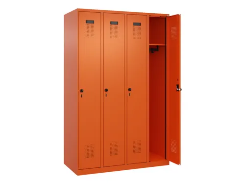 locker,HxBxD 1850x1200x500mm,4vak,vak B 300mm,draaigrendel