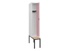 locker met bank,HxBxD 2120x300x815mm,1vak,vak B 300mm,cilinderslot