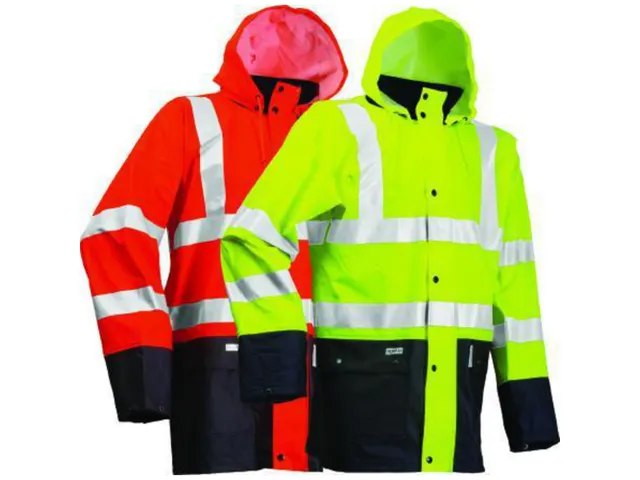 Lyngsøe LR37 regenjas, oranje/marineblauw, maat 3XL, per stuk