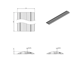 Addit kabelbeschermer 60cm Recht 402 Zilver - 3