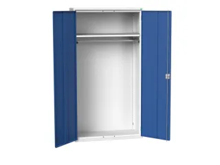 Lockerkast 2000x1050x550mm 1 vak, dubbele vleugeldeur, RAL5010 - 1