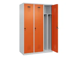 locker voor scheiding van kleding,HxBxD 1850x1200x500mm,3vak