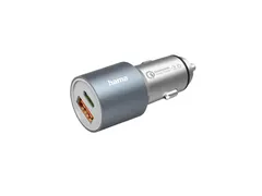 Autolader Hama 1x USB-C 1x USB-A 38W metaal