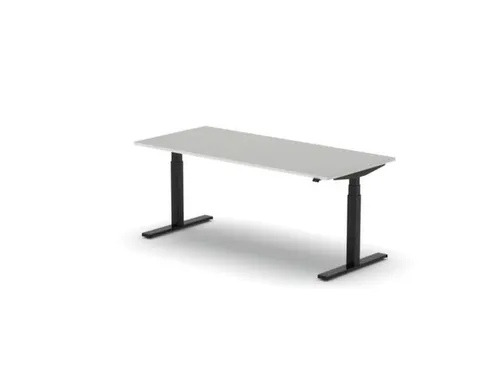Elektrisch ihv bureau,HxBxD 650-1310x1800x800mm,blad lichtgrijs