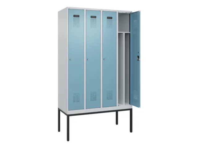 locker voor scheiding van kleding,HxBxD 2120x1200x500mm,4vak