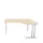 bureau in vrije vorm,HxBxD 740x1600x1200mm,vrije vorm,NE-esdoorn