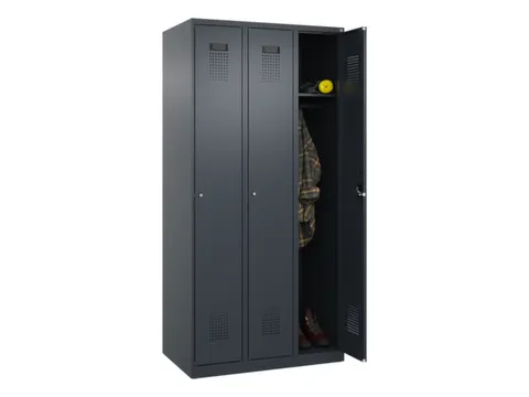 locker,HxBxD 1850x900x500mm,3vak,vak B 300mm,cil.-slot,staand op vloer