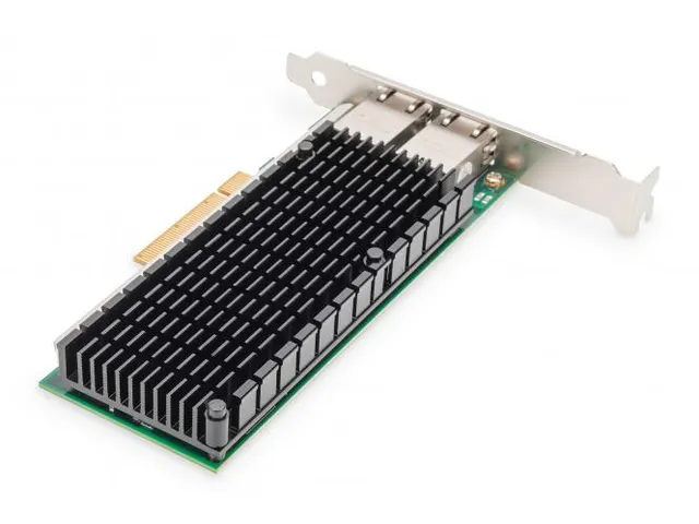 2-poorts 10 Gigabit Ethernet-netwerkkaart RJ45 PCI Express Intel-chips
