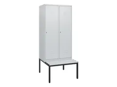 locker met bank,HxBxD 1950x800x815mm,2vak,vak B 400mm,cil.-slot