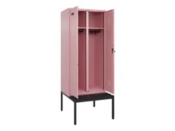 locker met bank,voor scheiding van kleding,HxBxD 2120x800x815mm,2vak