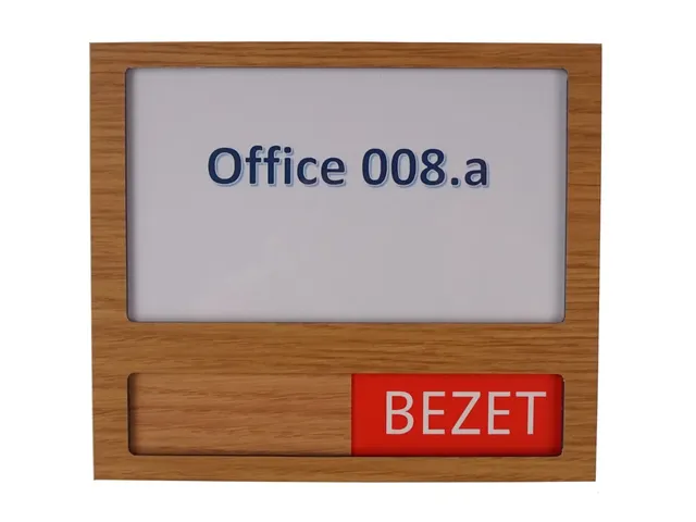 Plaque de porte modulable + plaque VRIJ BEZET Vert/Rouge aspect bois