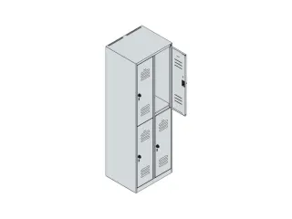 dubbeldekse locker,HxBxD 1850x600x500mm,2x2vak.,vak B 300mm - 4