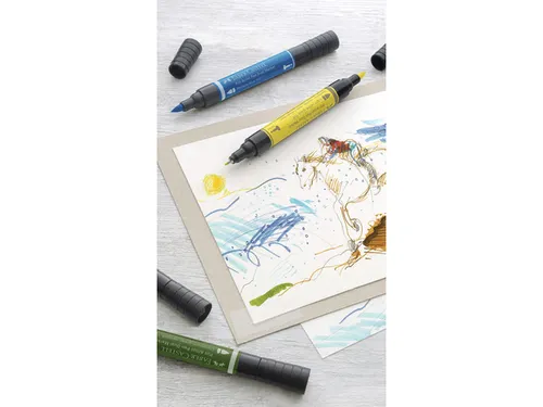 Tekenstift Faber-Castell Pitt Artist Pen duo marker etui a 5 stuks