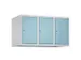 opzetkast,v. locker,3vak.,vak B 300mm,HxBxD 500x900x500mm,cilinderslot