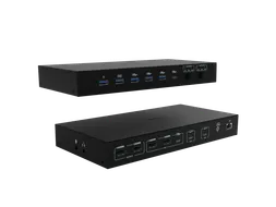 i-tec USB-C KVM Dock PRO for Three Hosts, Dual Video, with 2x Power De