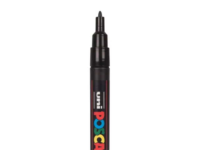Verfstift Posca PC3M Fijne punt 0,9-1,3mm 4 stuks glitter kleuren warm