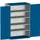 kast met geperforeerde platen,HxBxD 2000x1300x650mm,4xStalen bodem